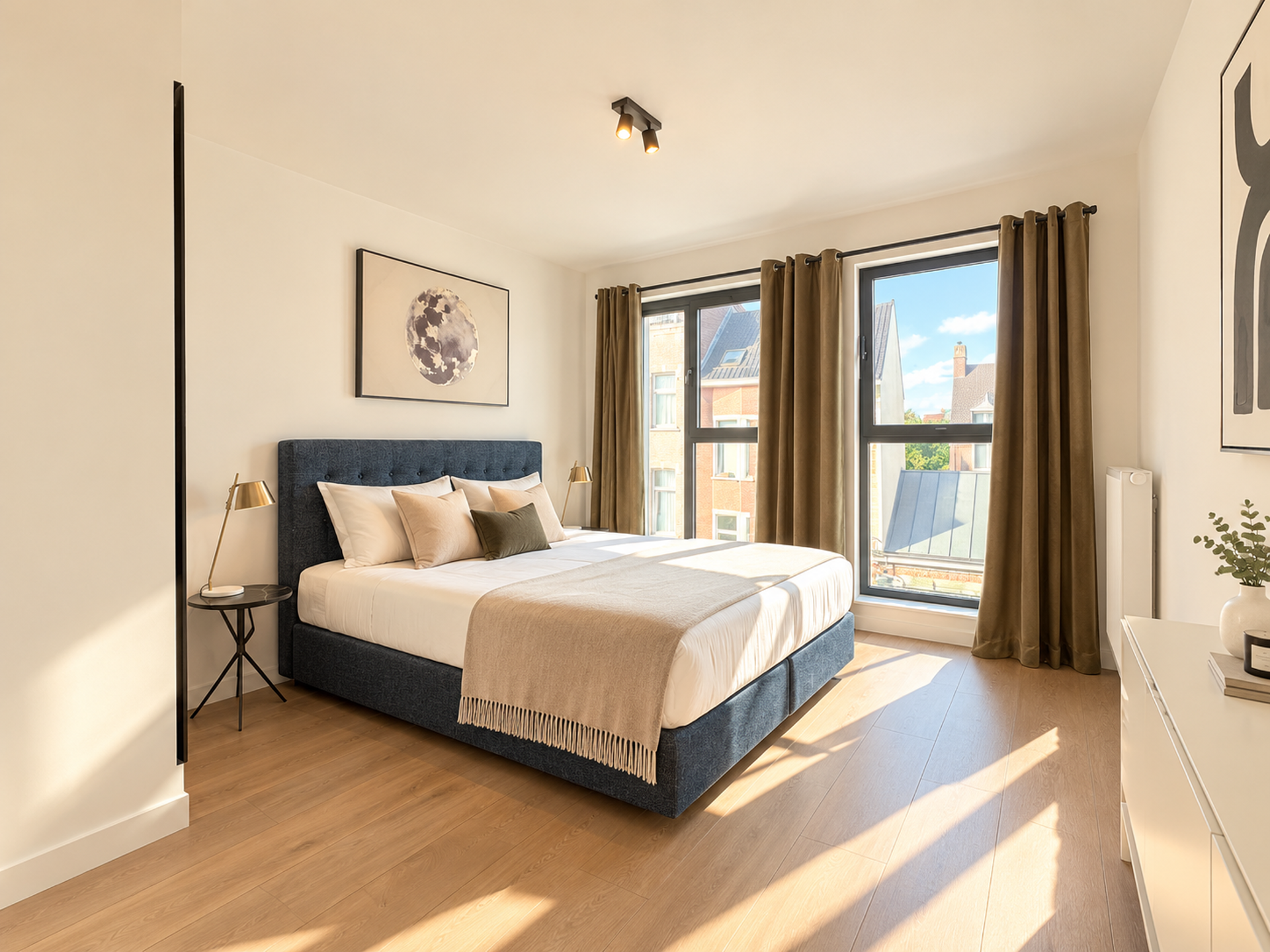 appartement 1.490 € Bruxelles Rue Stephanie 108 - 1020 Bruxelles Proximité EEB4 | Bathim vous présente un magnifique appartement meublé de deux chambres parfaitement localisé à Laeken à proximité de l — Appartement à louer à Brussels